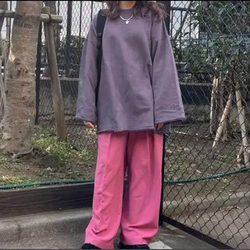 오버 사이즈 그레이 맨투맨 Manner 자수