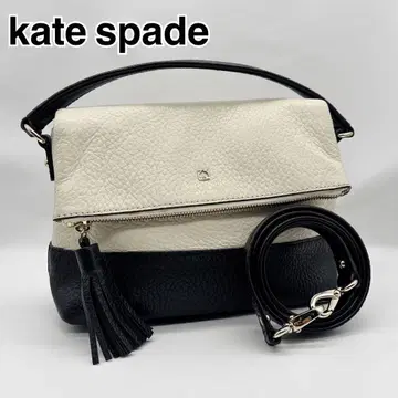 고품질 케이트 스페이드 2WAY 가죽 태슬 핸드백 숄더백