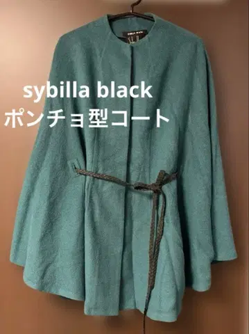 sybilla black 케이프형 코트