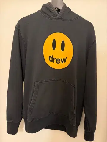 drew 스마일리 페이스 후드티 블랙 S 사이즈