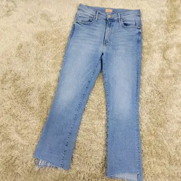 MOTHER INSIDER STEP CROP FRAY 데님 팬츠