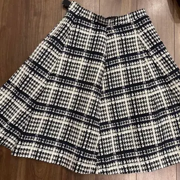 Mystrada 체크 무늬 플레어 스커트 36