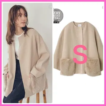 [ WEB 한정 컬러 ] 2way 퍼 포켓 리버 코트 미라 오웬