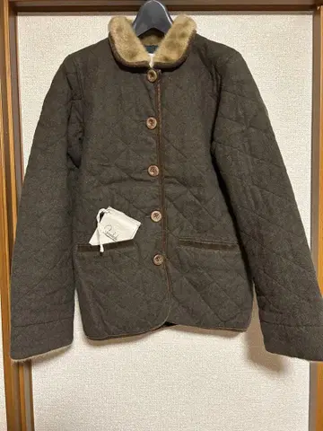 써니클라우드 퍼 퀼팅 자켓 카키 LT size