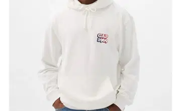 GAP 오버 사이즈 후드티 화이트