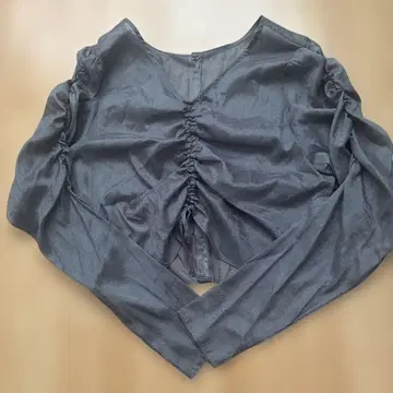 JEANASIS 샤기 블라우스 그레이