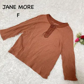 제인모어 [ F ] 리브 니트 긴팔 T셔츠 하프 레이스업 캐주얼
