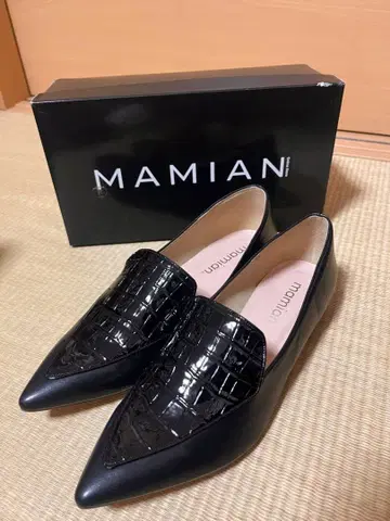 MAMIAN 스틸레토 플랫슈즈 크로커다일 25cm