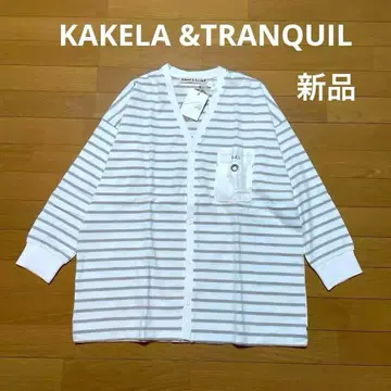 [ 새상품 ] KAKELA &TRANQUIL 오버 사이즈 보더 가디건