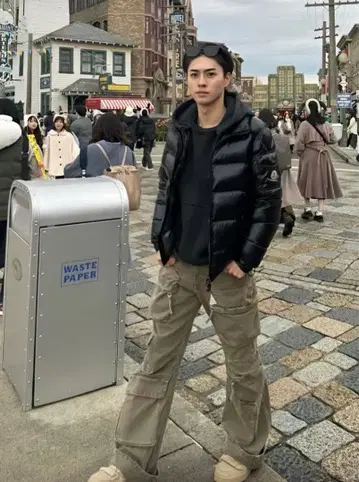 쇼키치 착용 ZARA 유틸리티 카고 팬츠 데님 EUR 40