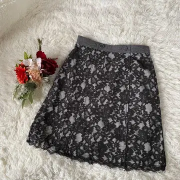 [ EPOCA ] 블랙 레이스 타이트 스커트(42) 빅 사이즈 엘레강트