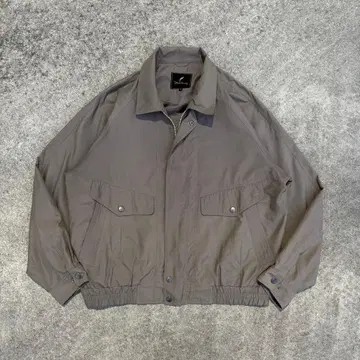 90s 빈티지 블루종 자켓 브라운 짧은 기장 아메카지 노코어