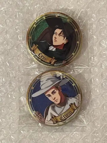 진격의 거인 마법사 캔뱃지 리바이 엘빈