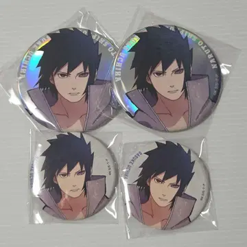 NARUTO 베이스야드 사스케 캔뱃지 오로라 캔뱃지 4종