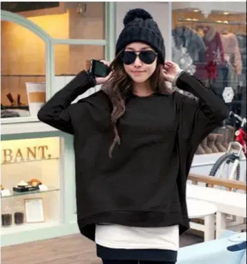 블랙 테일 컷 트레이닝복 기모 없음