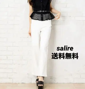 salire 와이드 데님 화이트 무료배송