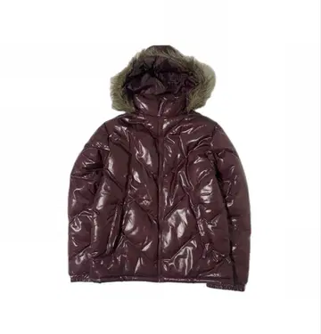 archive 시크 스타일 y2k 그런지 퍼 장식 광택 다운 자켓