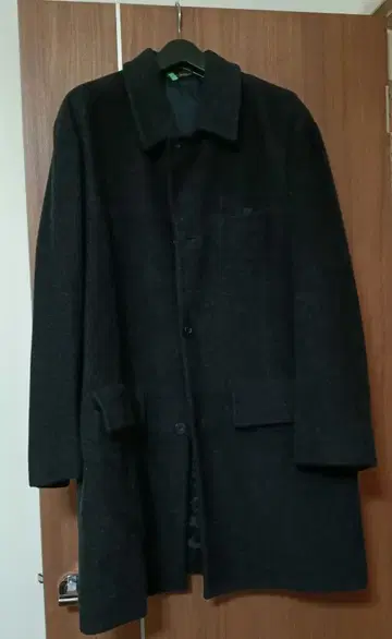 헌팅월드 M 남성용 블랙 코트 울 혼방