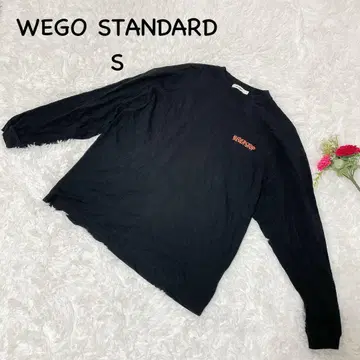 위고 스탠다드 [ S ] 긴팔 티셔츠 빅 로고 프린트 코튼 워셔블