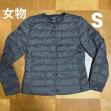 여성용 UNIQLO 울트라 라이트 다운 컴팩트 자켓 도트 무늬 S