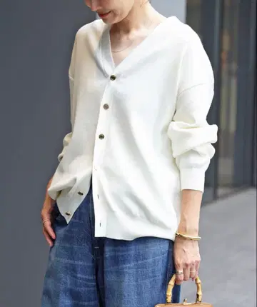 Deuxieme Classe Heartrich 가디건 화이트