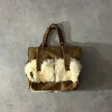 00s y2k archive fake lether fur bag