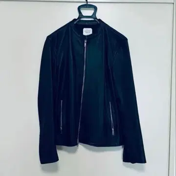 UNITED TOKYO 블랙 가죽 싱글 라이더 사이즈 3