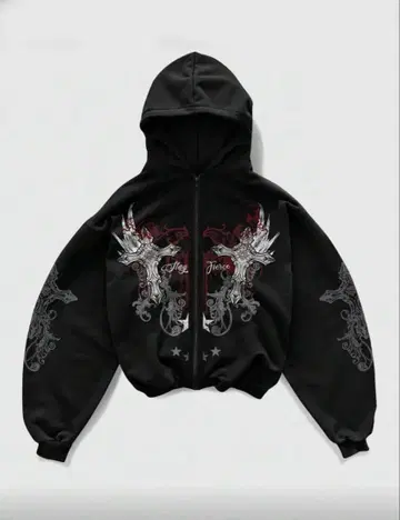 [ 새상품 ] 후드티 후디 긴팔 그런지 스트릿 y2k 해외 블랙