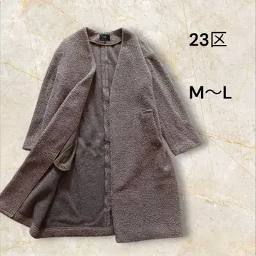 23구 베이지 노카라 코트 보아 38 M
