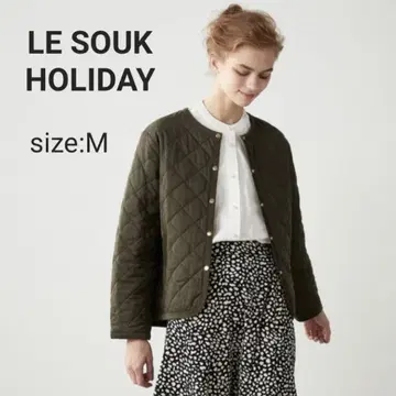 [ 새상품급 ] LE SOUK HOLIDAY 노카라 퀼트 자켓