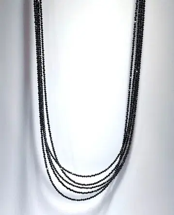 블랙 스피넬 5연 목걸이 NO25-2387