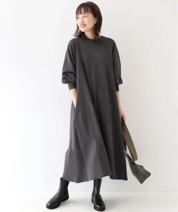 슬로브 이에나 소프트 기모 쭈리 롱 원피스