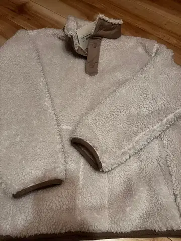 플리스 자켓 S 사이즈 크림색