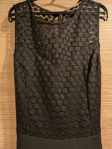 블랙 레이스 슬리브리스 원피스