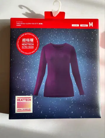 [ 새상품 ] UNIQLO 초극난 울트라 웜 히트텍 M 퍼플
