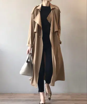 드레이프감 트렌치코트 베이지 L