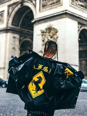 afgk 바시티 자켓 가죽 자켓 L 사이즈