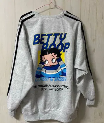 새상품 BETTY BOOP 얇은 소재 그레이 맨투맨 M