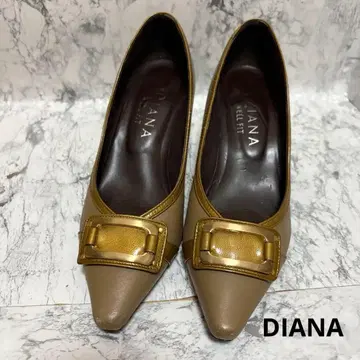 다이애나 웰핏 쾌적 22cm 2E 고급 버클 펌프스 브라운 계열