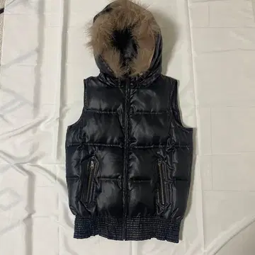 00s archive 퍼 다운 베스트 y2k 광택 시크 스타일