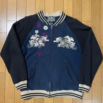 하타치 자수 일본풍 패턴 스카잔풍 자켓