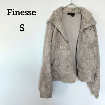 1점 Finesse [ S ] 플리스 자켓 베이지 후드 부착