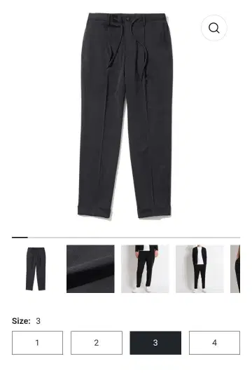 [ 착용 1회 ] 크로스 옷장 사이즈 3 매트 트위스트 이지 팬츠 블랙