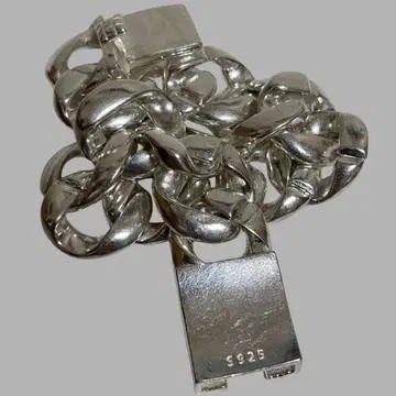 실버 925 소재 락식 체인 팔찌 Silver925 각인 있음