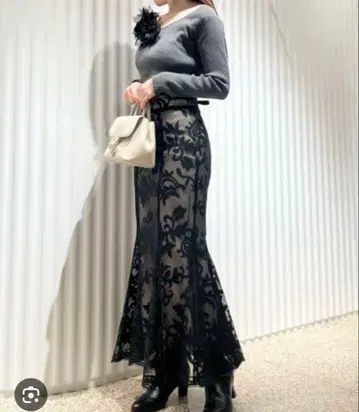 SNIDEL 레이스업 머메이드 스커트