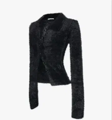 S fluffy knit tops theredthread Black