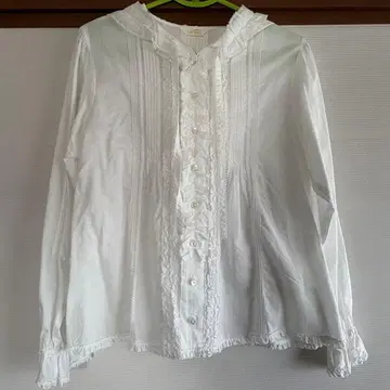 핑크하우스 후드 부착 블라우스