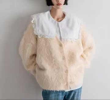 샤기 롱 V넥 가디건 로리즈팜 미사용 새상품 이번 시즌 신상