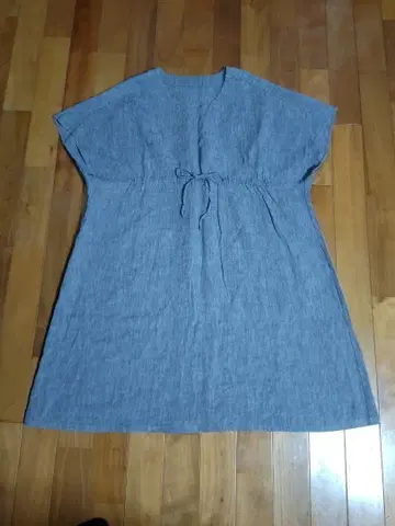 nest Robe 린넨 100% 허리 개더 원피스 린넨 내추럴