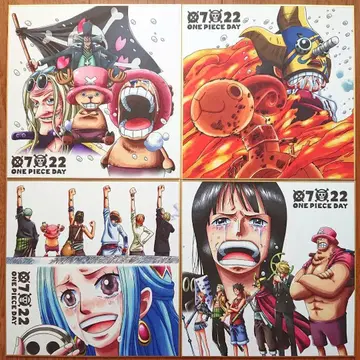 원피스 제일복권 THE BEST EDITION G상 색지 미사용 4점